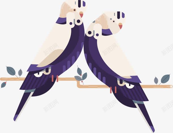相爱花小鸟png免抠素材_88icon https://88icon.com 卡通 小鸟 手绘 抽象 树枝 相依 相爱