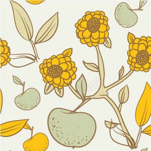 果实和花png免抠素材_88icon https://88icon.com 树枝 苹果 黄花