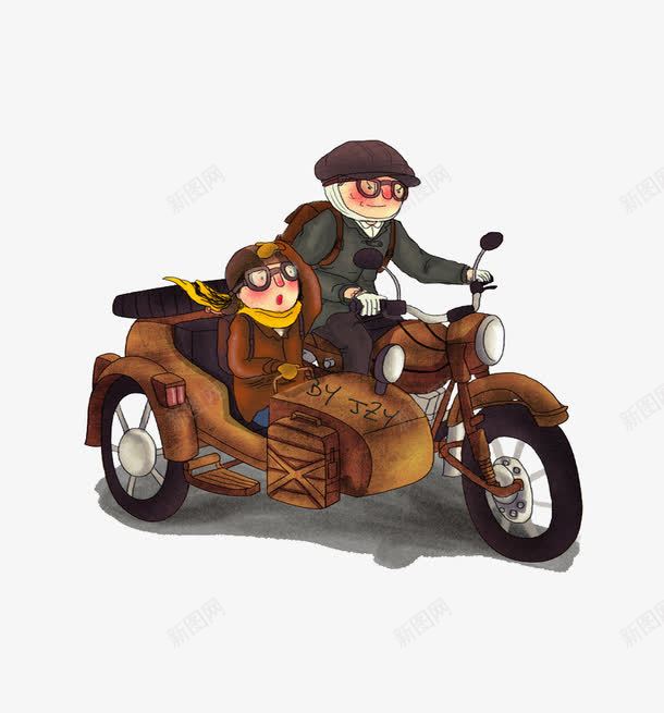 机车卡通插画png免抠素材_88icon https://88icon.com 人物 帽子 插画 机车 棕色 眼镜