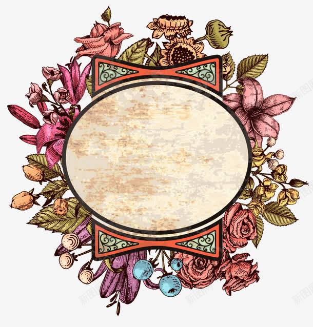 复古水彩花朵边框png免抠素材_88icon https://88icon.com 复古 复古边框 水彩 水彩边框 花卉 花朵 花朵边框 边框