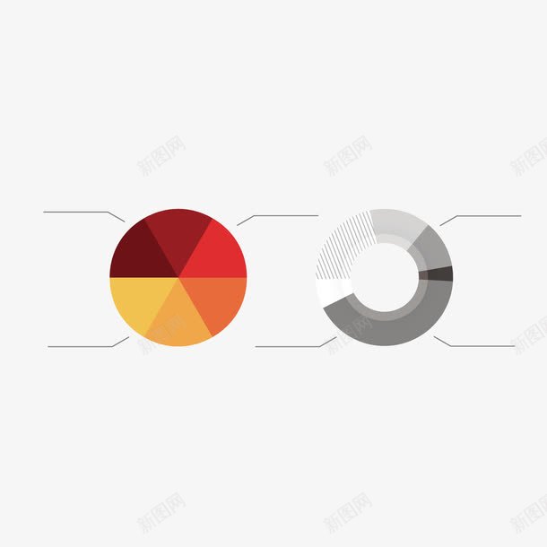 彩色饼状图分析png免抠素材_88icon https://88icon.com 分析 占比 商务 圆形 彩色 渐变 百分比 饼状图