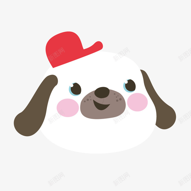 白色可爱小狗矢量图ai免抠素材_88icon https://88icon.com 可爱 小狗 白色 矢量图
