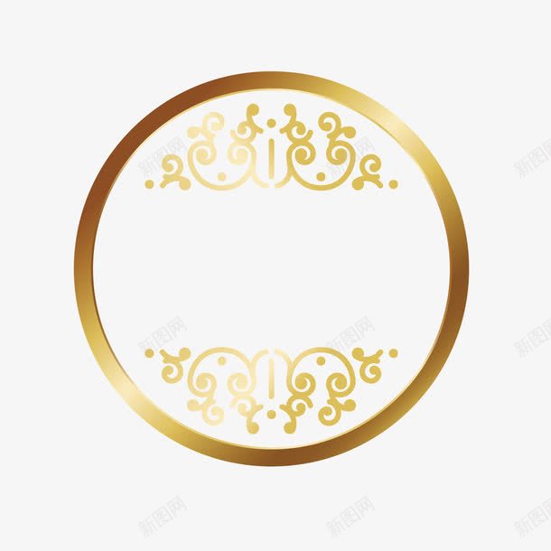 金色圆形商务标签png免抠素材_88icon https://88icon.com 反光 商务 圆形 标签 花纹 质感 金色