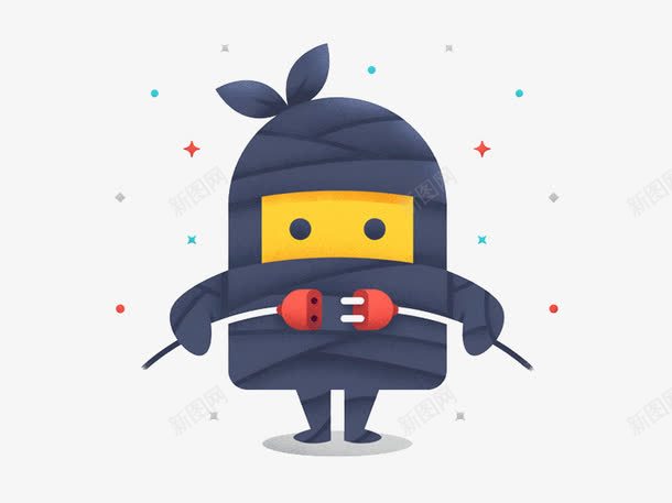 武士png免抠素材_88icon https://88icon.com 战斗 电线 蓝色