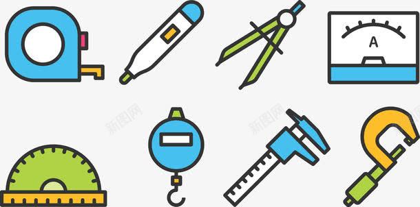 测量学习工具png免抠素材_88icon https://88icon.com 三角尺 卷尺 吊钩 圆规 测量工具 温度计 长尺
