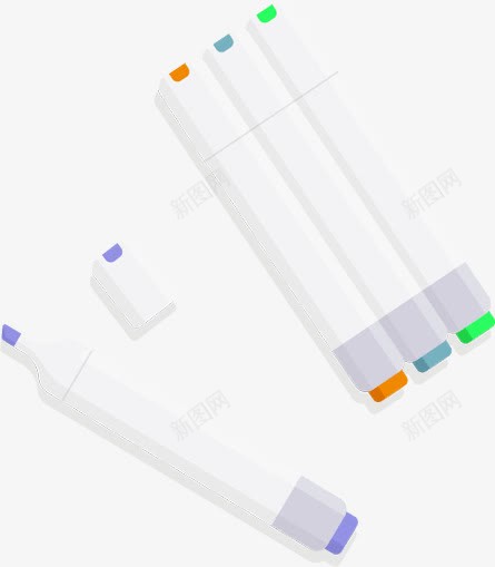 彩色卡通标记笔海报背景png免抠素材_88icon https://88icon.com 卡通 彩色 标记 海报 背景