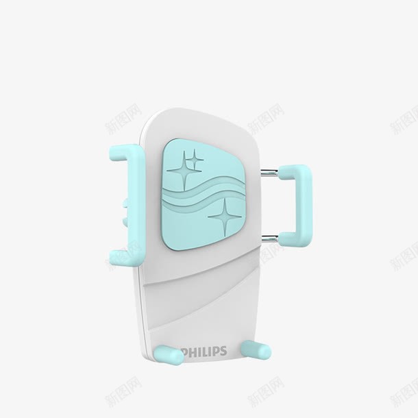 蓝白色手机支架png免抠素材_88icon https://88icon.com 产品实物 手机架 汽车手机支架 蓝白
