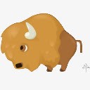 黄色卡通小牛png免抠素材_88icon https://88icon.com 卡通 黄色