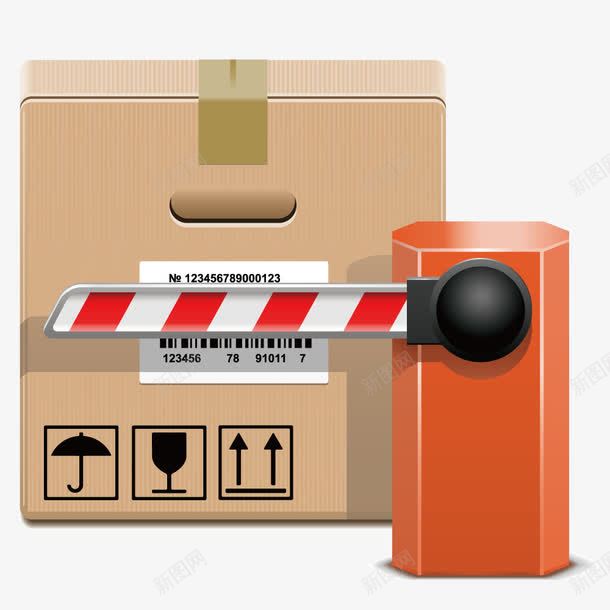 前方道路禁止通行png免抠素材_88icon https://88icon.com 信息 提示 牛皮纸箱子 纸箱子 警告 货物运输箱子