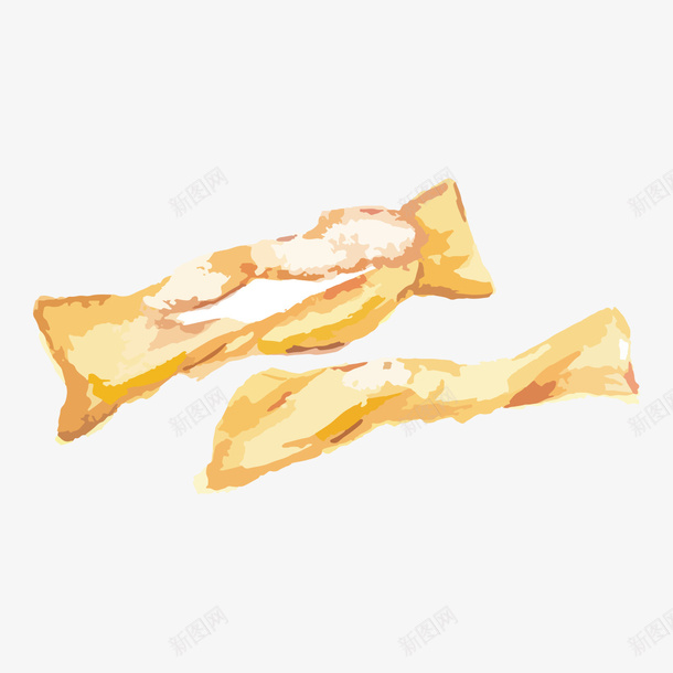 两根油条png免抠素材_88icon https://88icon.com png图形 png装饰 手绘 油条 装饰 食物