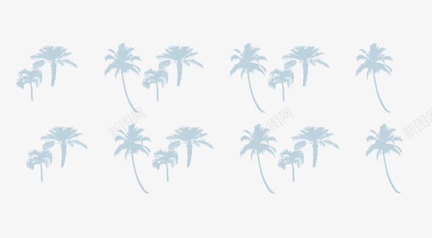 海南椰子树装饰背景png免抠素材_88icon https://88icon.com 手绘 旅游 椰子 椰子树 海南 蓝色