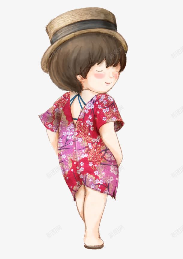 穿裙子的小女孩png免抠素材_88icon https://88icon.com png图形 png装饰 卡通 小女孩 装饰 裙子