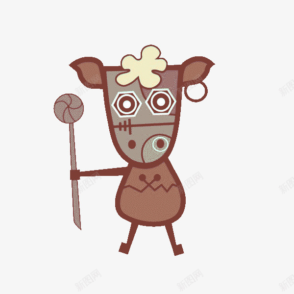 可爱简笔创意小牛png免抠素材_88icon https://88icon.com 动物 卡通 可爱的 圆环 小牛 手绘 简笔 耳朵