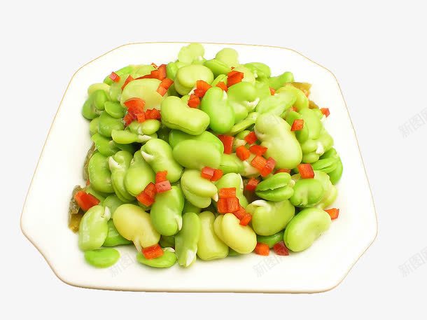 酸椒拌蚕豆png免抠素材_88icon https://88icon.com 中华美食 传统美食 美味熟菜 餐饮美食