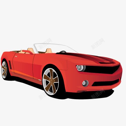 红色跑车矢量图ai免抠素材_88icon https://88icon.com 红色 跑车 车子 矢量图