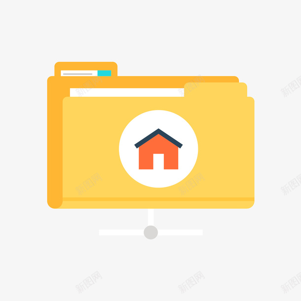 黄色文件夹psd免抠素材_88icon https://88icon.com 夹子 扁平化 文件 素材 黄色