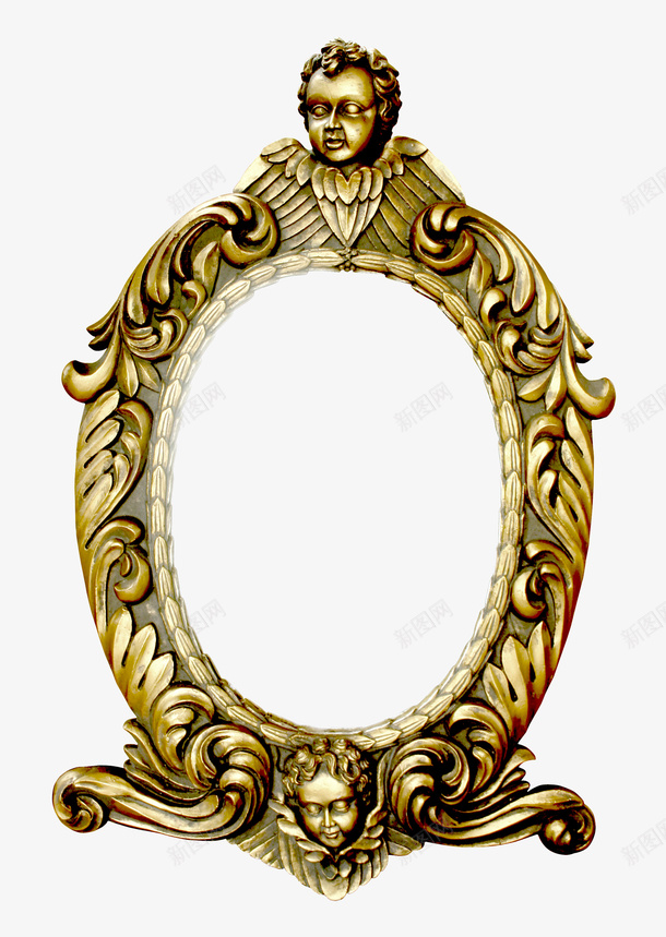 复古镜子png免抠素材_88icon https://88icon.com 古代镜子 复古 装饰 镜子 黄色