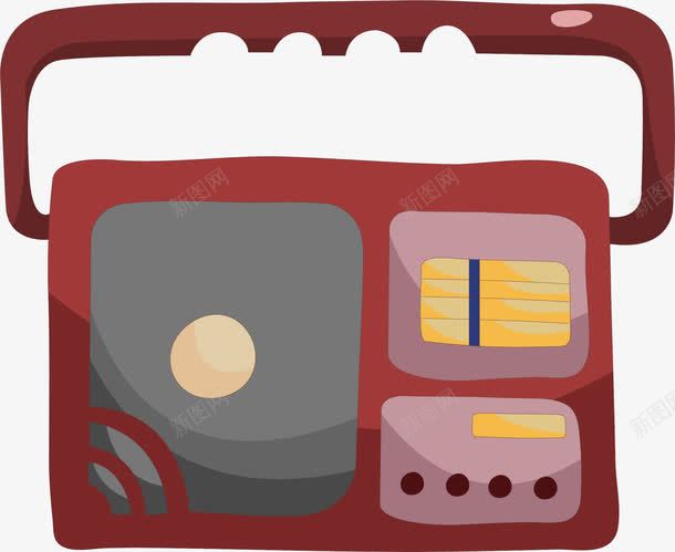 卡通收音机元素png免抠素材_88icon https://88icon.com FM收音机 png 元素 卡通 收音机 电子