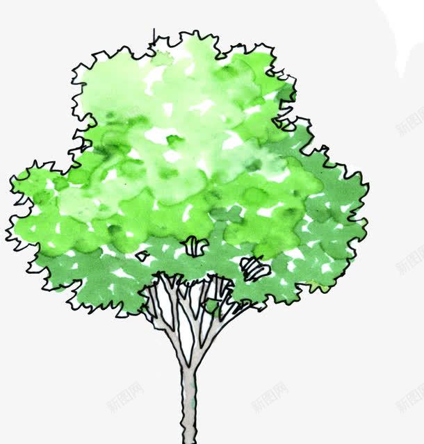 手绘绿色树林景观装饰png免抠素材_88icon https://88icon.com 景观 树林 绿色 装饰