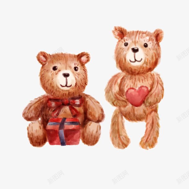泰迪熊玩偶png免抠素材_88icon https://88icon.com 卡通泰迪熊图案 矢量图案 礼物装饰图案