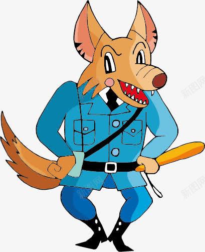 穿警服的狼png免抠素材_88icon https://88icon.com 动物 卡通 警卫制服 警察