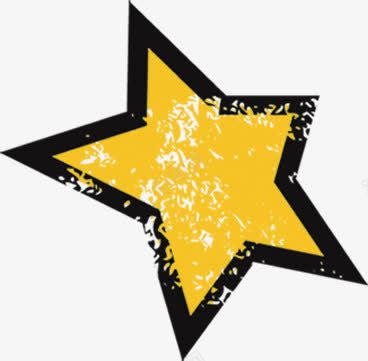 黑色边框黄色星星png免抠素材_88icon https://88icon.com 星星 边框 黄色 黑色