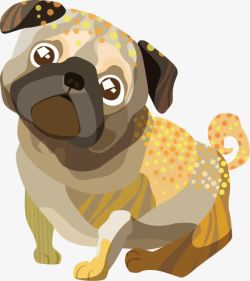 呆萌的点点狗png图片下载 呆萌的点点狗素材