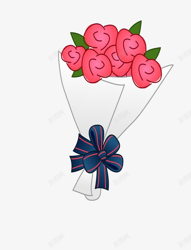 红色素描一束鲜花png免抠素材_88icon https://88icon.com 一束鲜花 矢量鲜花 素描鲜花 红色鲜花