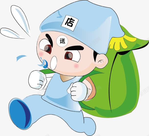 送货小二png免抠素材_88icon https://88icon.com 卡通人物 店小二 送货