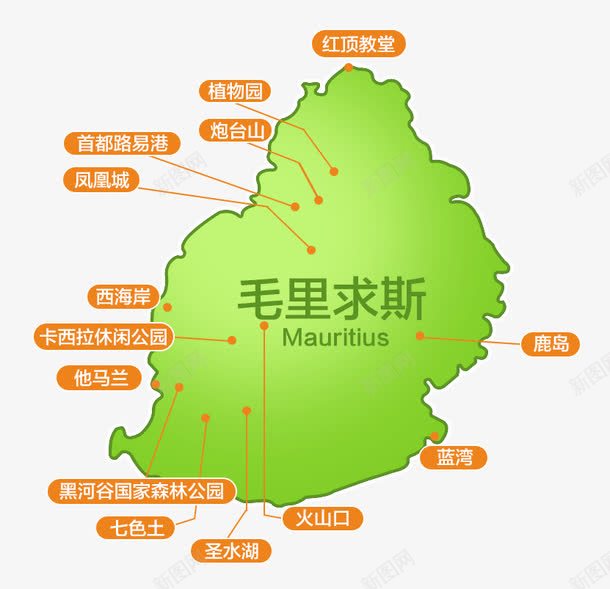 卡通毛里求斯地图png免抠素材_88icon https://88icon.com 卡通旅游地图 卡通毛里求斯地图 景点分布地图 毛里求斯旅游景点攻略地图 毛里求斯景点 绿色地图