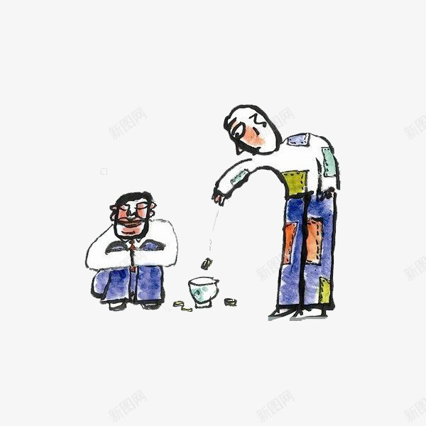 乞讨的人png免抠素材_88icon https://88icon.com 乞丐碗 乞讨 伤心 卡通 卡通乞丐 可怜 悲哀 悲惨 手绘 衣衫褴褛 难过