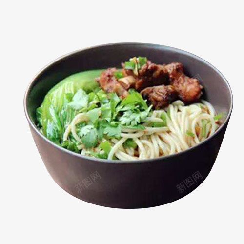 红烧排骨拌面png免抠素材_88icon https://88icon.com 拌面 排骨 擀面条 生菜 红烧口味 红烧排骨面 面条