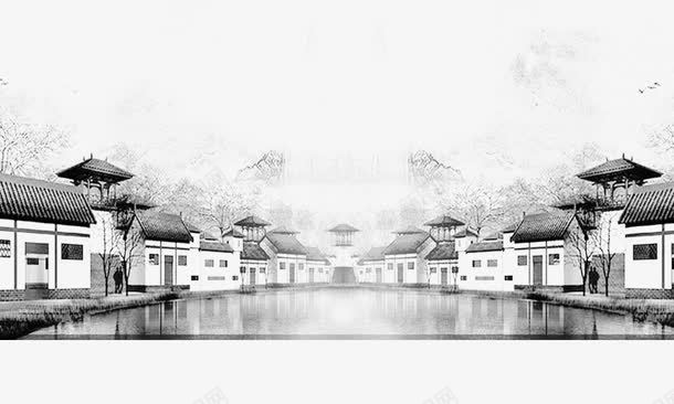 黑白素描江南png免抠素材_88icon https://88icon.com 黑白素描江南