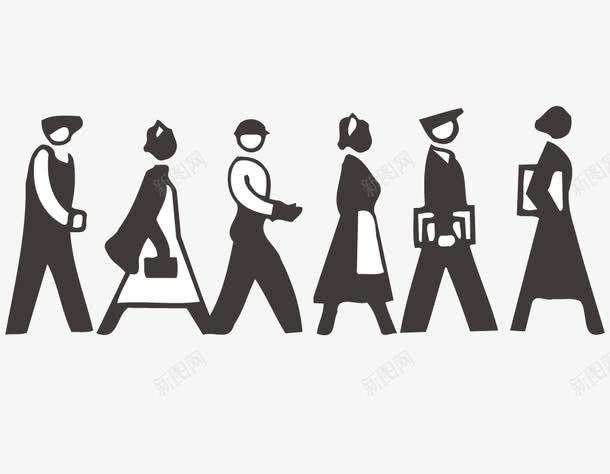 排队走路的人png免抠素材_88icon https://88icon.com 人物 排列人物 排队 走路