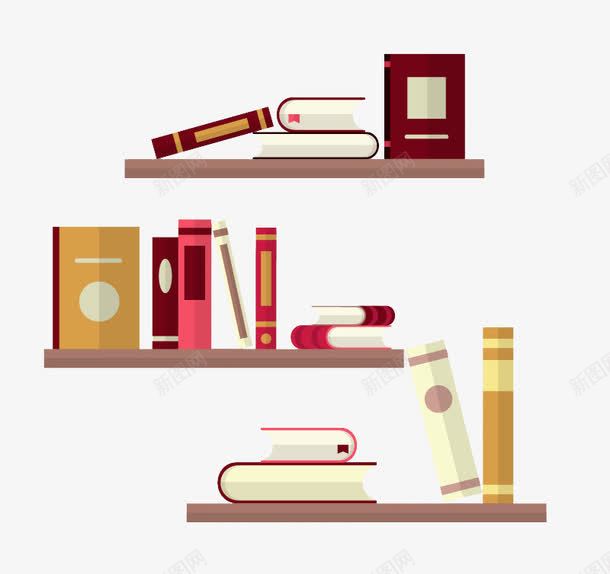 精美三层书架矢量图ai免抠素材_88icon https://88icon.com 书架矢量素材 卡通书架矢量素材 扁平化书架矢量素材 矢量图
