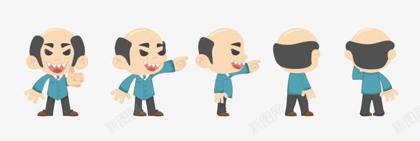 男生五视图png免抠素材_88icon https://88icon.com 侧面 后面 矢量男生