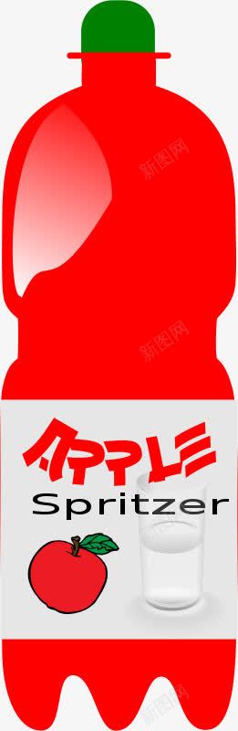 红色的大瓶卡通饮料png免抠素材_88icon https://88icon.com 卡通 卡通红色 红色 饮料