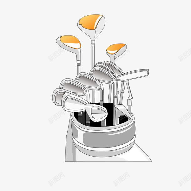 手绘高尔夫球杆png免抠素材_88icon https://88icon.com 球杆 高尔夫 高尔夫球杆