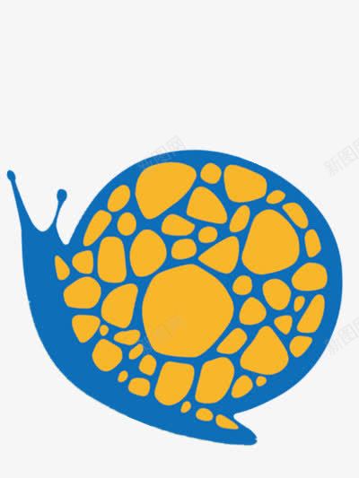 斑点蜗牛png免抠素材_88icon https://88icon.com 卡通 简单 蓝色 黄色