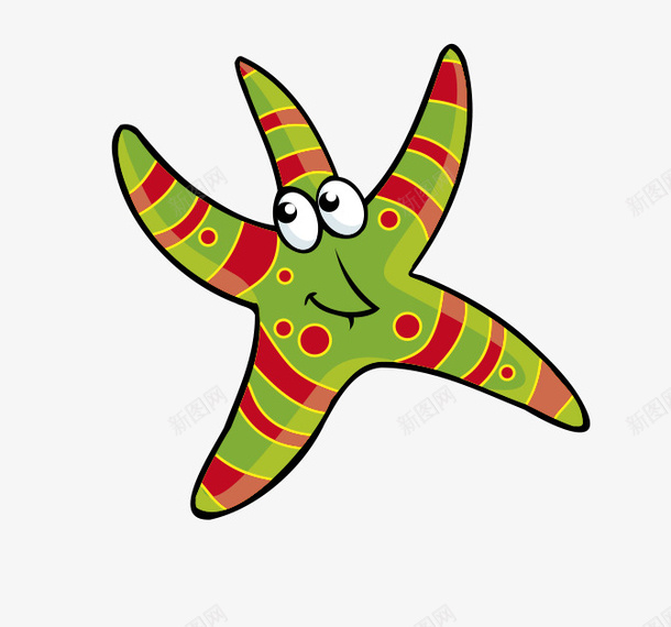 卡通星星绿色红条png免抠素材_88icon https://88icon.com 卡通 星星 绿色红条