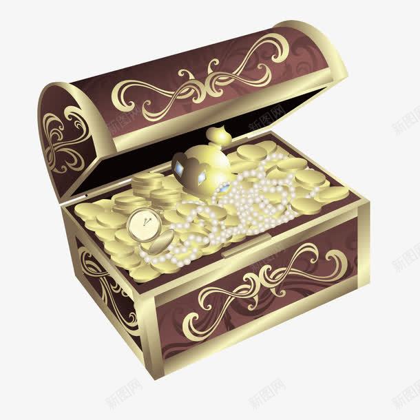 红色复古宝物箱子png免抠素材_88icon https://88icon.com 复古 复古红色 宝物 箱子 红色