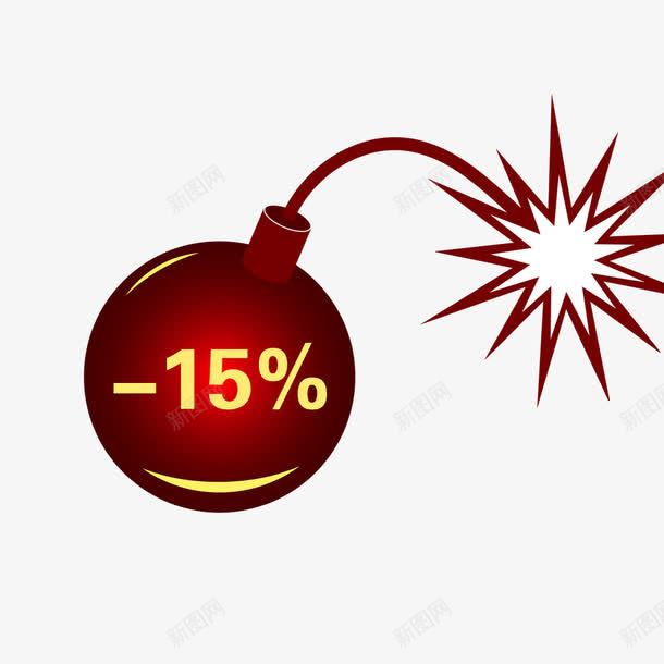 炸弹促销标签png免抠素材_88icon https://88icon.com 促销 炸弹 百分之50 红色