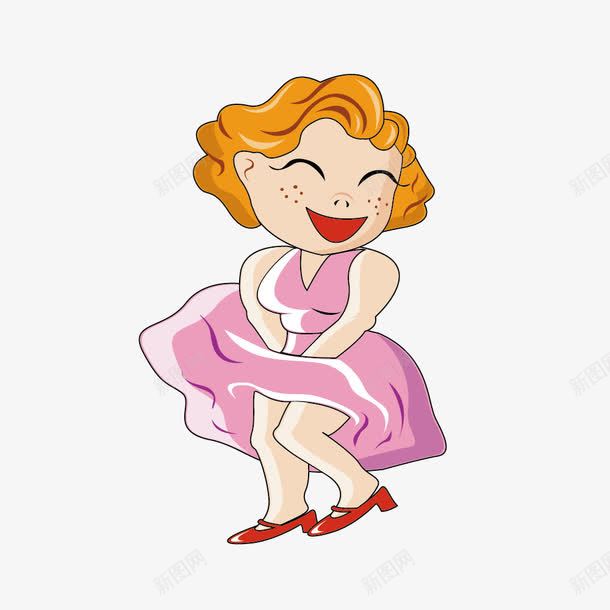 绘制紫色衣裙红鞋胖女png免抠素材_88icon https://88icon.com 紫色 红鞋 绘制 胖女 衣裙