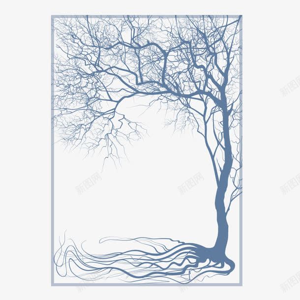 树png免抠素材_88icon https://88icon.com 树干 树根 没有叶子