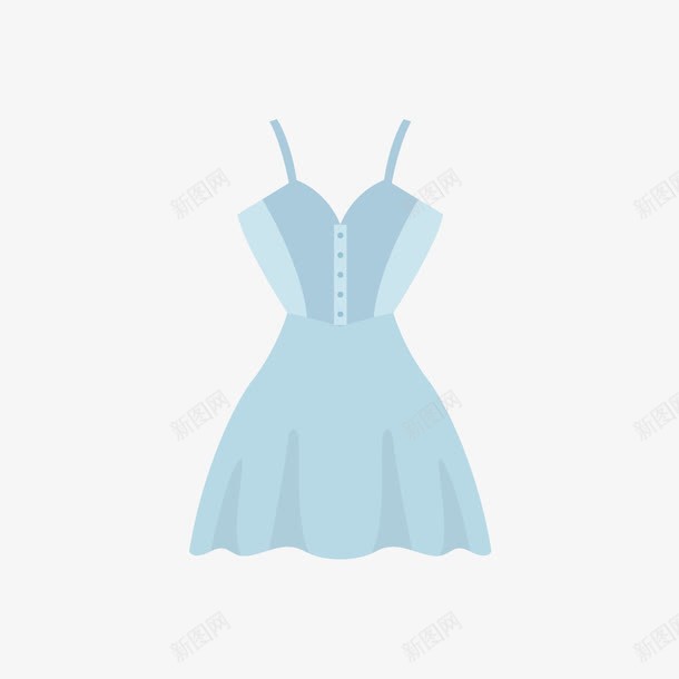 蓝色女式连体裙png免抠素材_88icon https://88icon.com 女式 女装 矢量连体裙 蓝色 连体裙