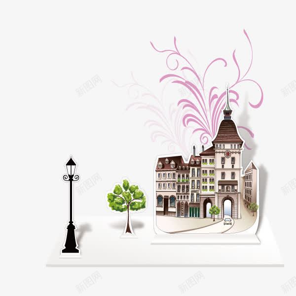 卡通手绘城市建筑插画png免抠素材_88icon https://88icon.com 卡通手绘 城市建筑 插画