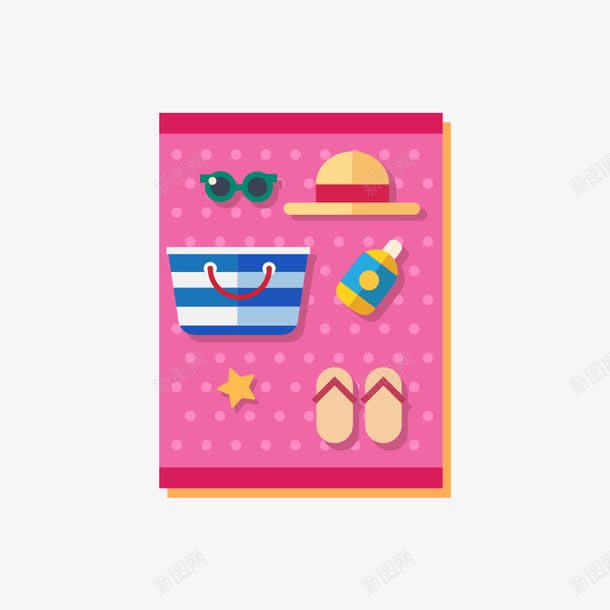 人字拖太阳帽png免抠素材_88icon https://88icon.com 人字拖 卡通 太阳帽 太阳镜 粉红色的 背景图