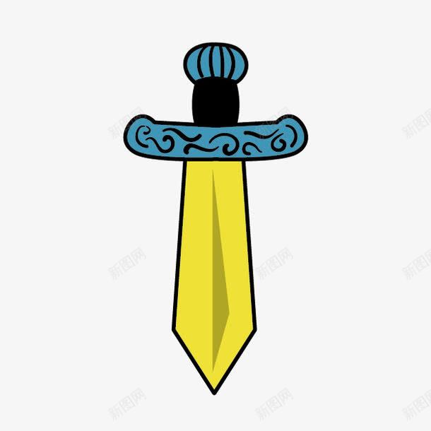 卡通金色宝剑png免抠素材_88icon https://88icon.com 卡通宝剑 手绘卡通 手绘宝剑 金色宝剑