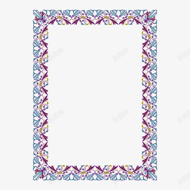 紫色欧式花纹简约边框png免抠素材_88icon https://88icon.com 欧式 相框 简约 紫色 花纹 边框