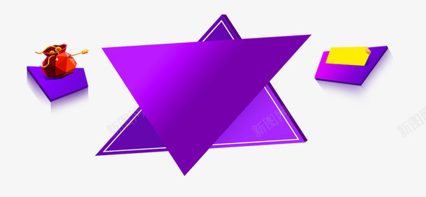 紫色扁平图案psd免抠素材_88icon https://88icon.com 几何 图案 扁平 紫色